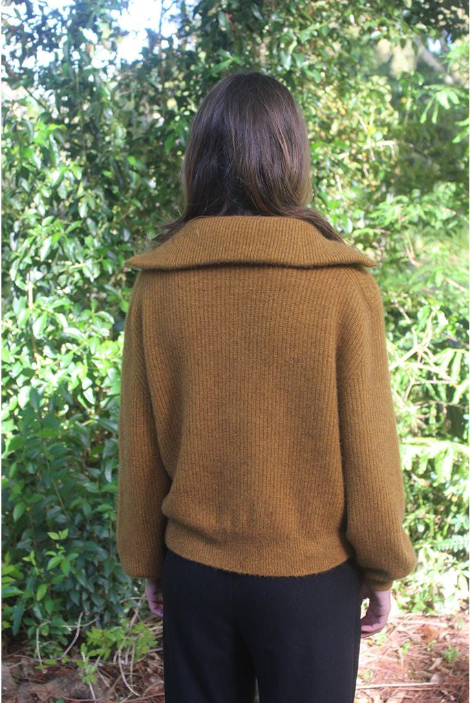 Zinity - Merino & Possum Daldy 1/4 Zip Jumper (Z159)Gold