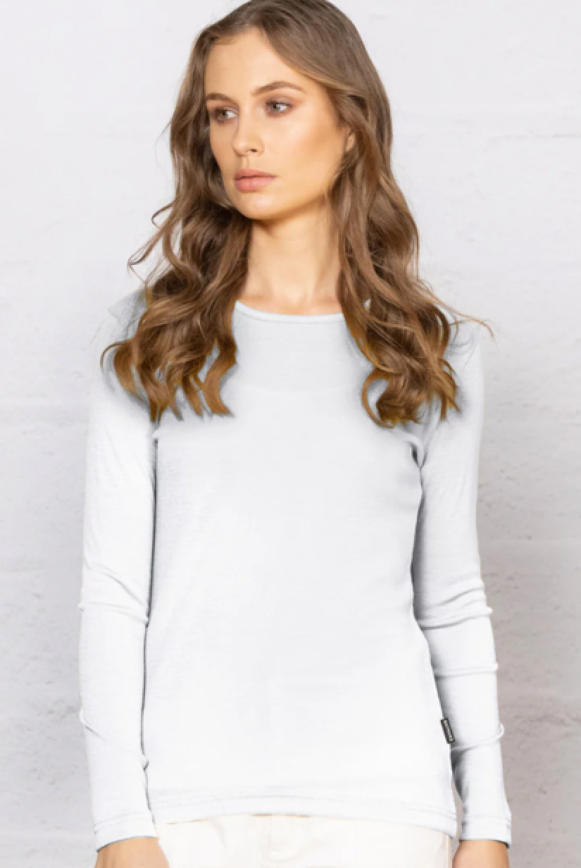 Women wearing Winter White coloured top