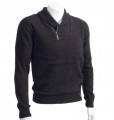 Shawl Collar Sweater with Short Zip