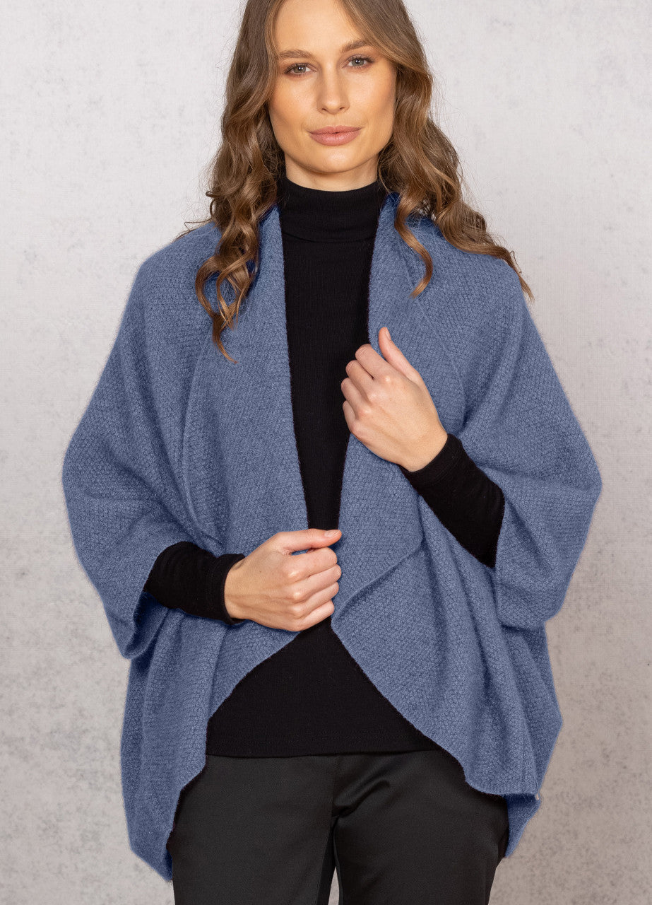 Noble Wilde - Merino & Possum Longline Wrap (NW3082) in Bahama