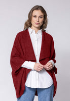 Noble Wilde - Merino & Possum Longline Wrap (NW3082) in Sangria