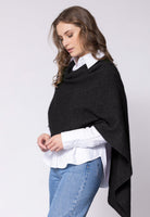 Woman wearing Noble Wilde - Merino & Possum North Cape (NW3086) in the colour Black.