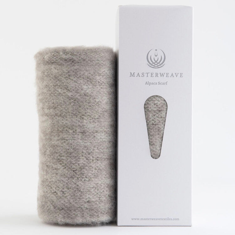 Granite colour scarf, rolled up