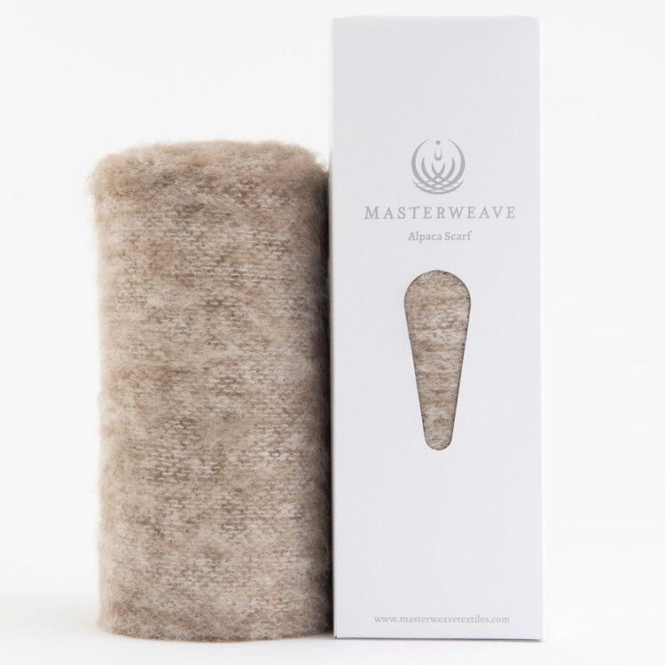 Pumice colour scarf, rolled up
