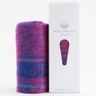 Alpaca fur scarf in Fushia Check