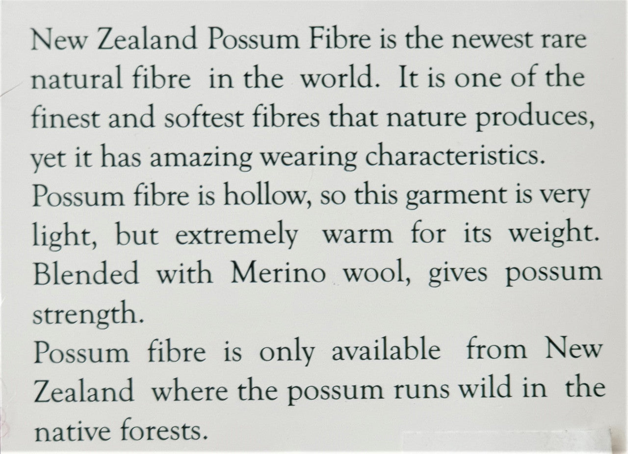 Write up of New Zealand Possum fibre