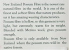 Write up of New Zealand Possum fibre