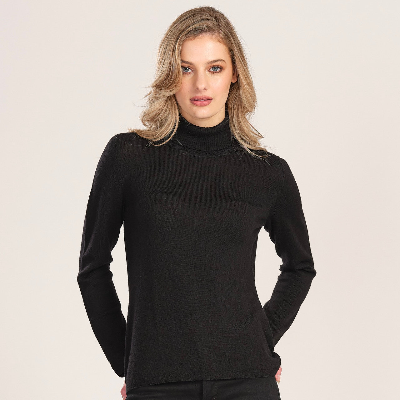 Royal Merino - 100% Merino - Classic Polo, Black.