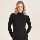 Royal Merino - 100% Merino - Classic Polo, Black.