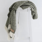 Moss wool twill throw