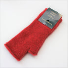 Red colour fingerless gloves