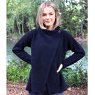 Lothlorian - Merino & Possum Enfold Jacket (9780)Black