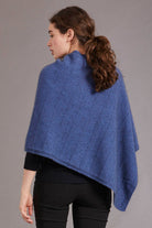 Orchid colour merino & possum garter detail poncho