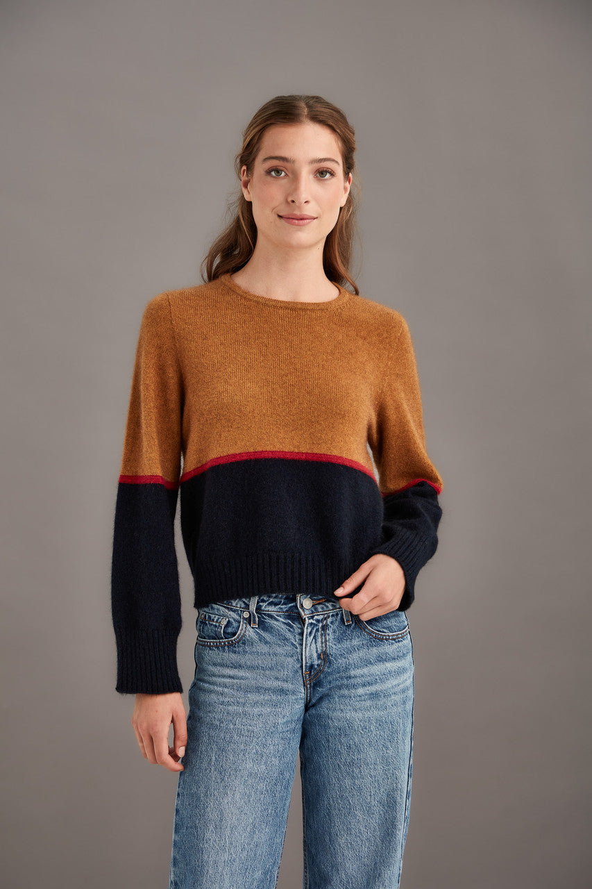 Woman wearing McDonald - Merino & Possum Horizon Jumper (5061-SS2026) in the colour Wallace.