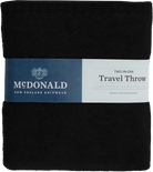 McDonald - Merino & Possum Travel Throw (699) in the colour Black