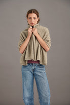 McDonald - Merino & Possum Travel Throw (699) in the colour Mocha