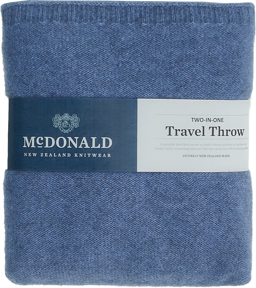McDonald - Merino & Possum Travel Throw (699) in the colour Orchid