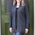 Woman wearing Charcoal colour jacket
