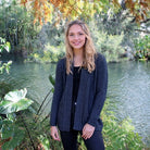 Charcoal colour relaxed jacket full length