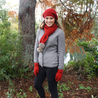 Pumpkin colour scarf and beanie