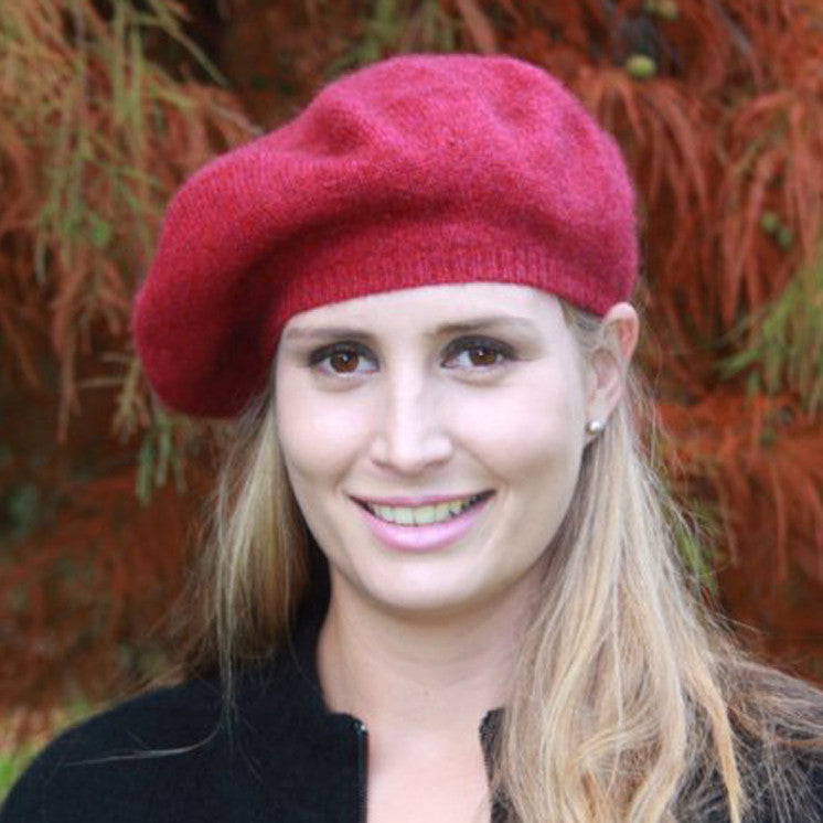 Raspberry - Lothlorian Merino - Possum Plain Beret (9904)