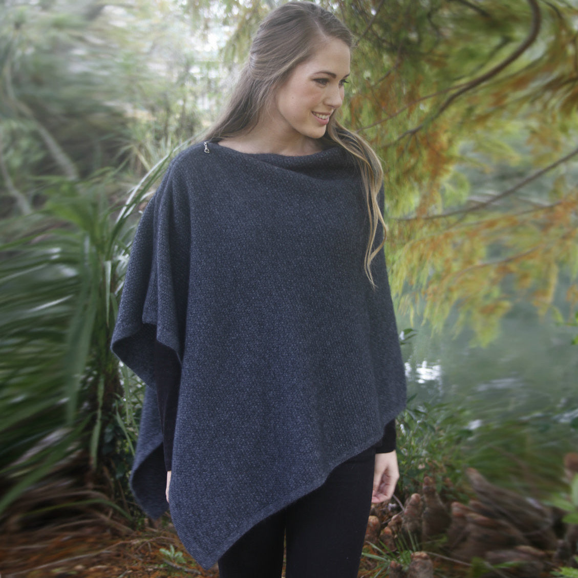 Zippered Wrap in Charcoal