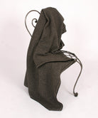 Lightweight blanket on chair. Colour Black/Natural