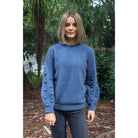 Lothlorian - Merino & Possum Bobble Sleeve Jumper (9781)Light Blue