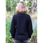 Lothlorian - Merino & Possum Bobble Sleeve Jumper (9781)Black