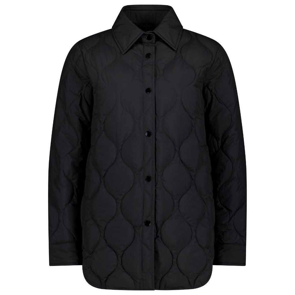 Moke - Ash Down Overshirt in the colour Black.