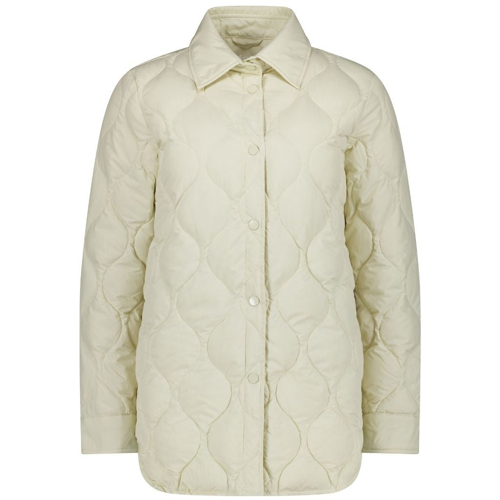 Moke - Ash Down Overshirt in the colour Cream.