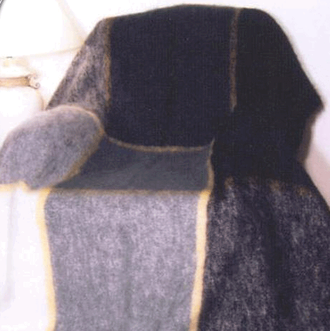 Mohair blanket over a chair