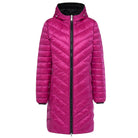 Moke - Arnie Reversible Packable Down Coat (ARNIE) in colour Black/Rose Violet.