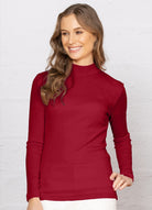 Bay Road Merino - Willow Turtle Neck Top (Sale) (BR718-SALE) in the colour Portobello.
