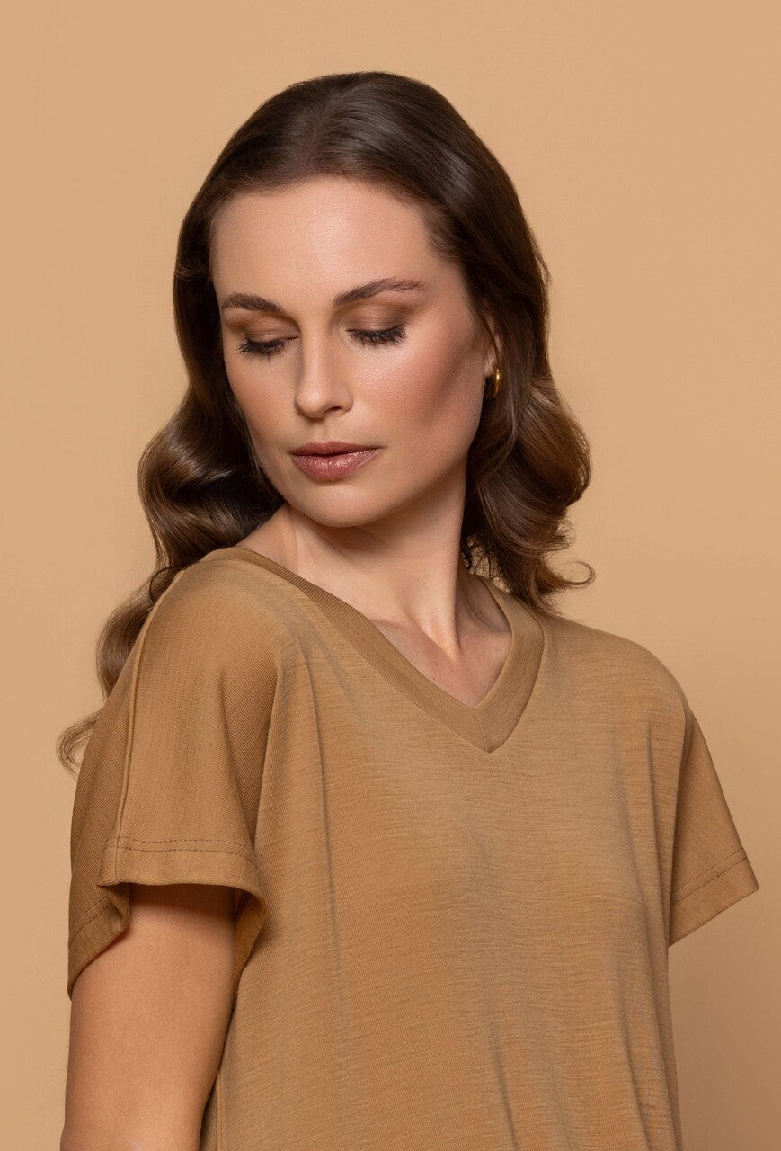 Bay Road Merino - Sonnet Tee (BR896)Caramel