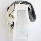 Block Check wool twill throw