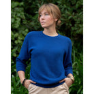 Lothlorian - Cotton & Merino Penny Textured Jumper (CM102) Cobalt