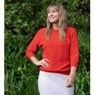 Lothlorian - Cotton & Merino Penny Textured Jumper (CM102) Mandarin