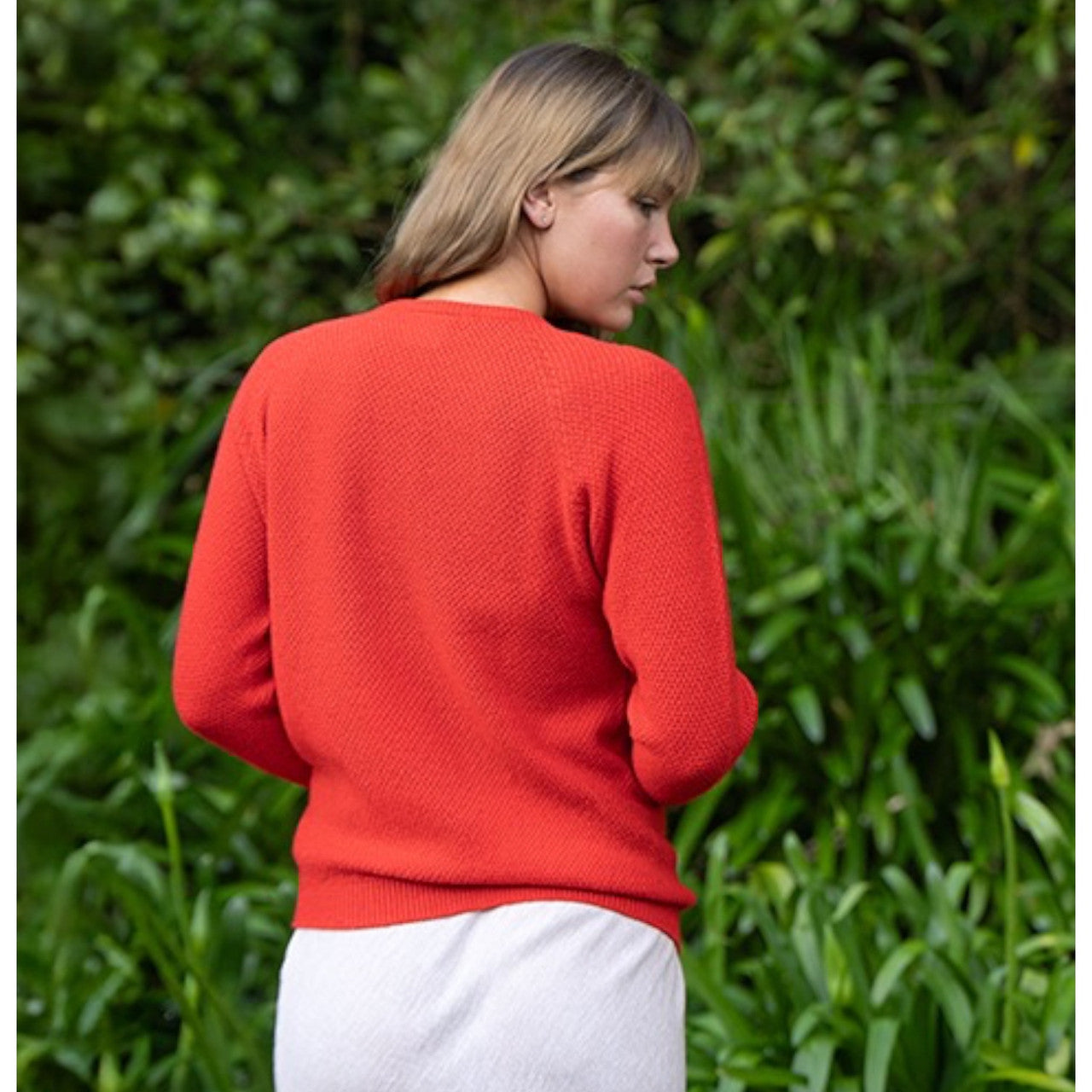 Lothlorian - Cotton & Merino Penny Textured Jumper (CM102) Mandarin