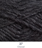 Close up ball of yarn in colour charcoal.