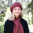 Merino and possum dash beret in colour Dusk