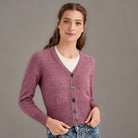 McDonald - Merino - Possum Rib Cardi (5034) Heather