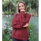 Lothlorian - Merino & Possum Bobble Sleeve Jumper (9781)Dusk