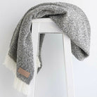 Grey wool twill throw