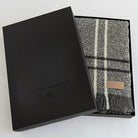Grey Check wool twill throw