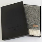 Grey wool twill throw