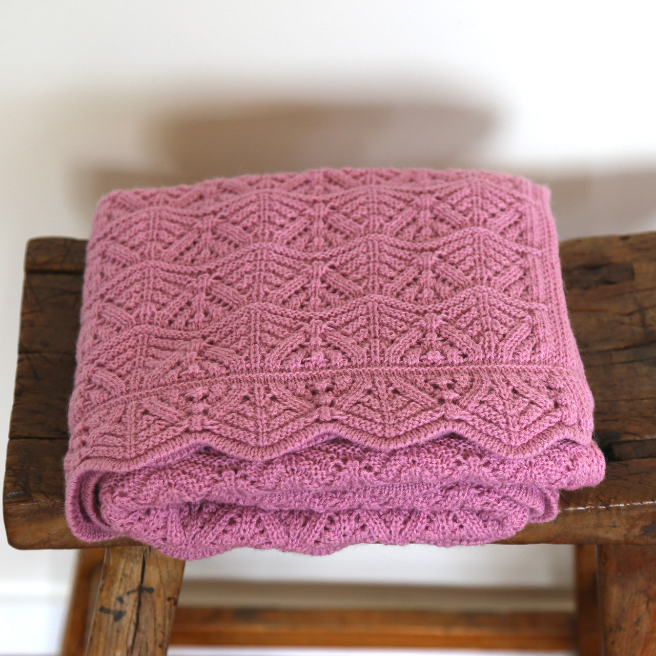 Natures Best Baby Alpaca Shawl (w15-45)Rose