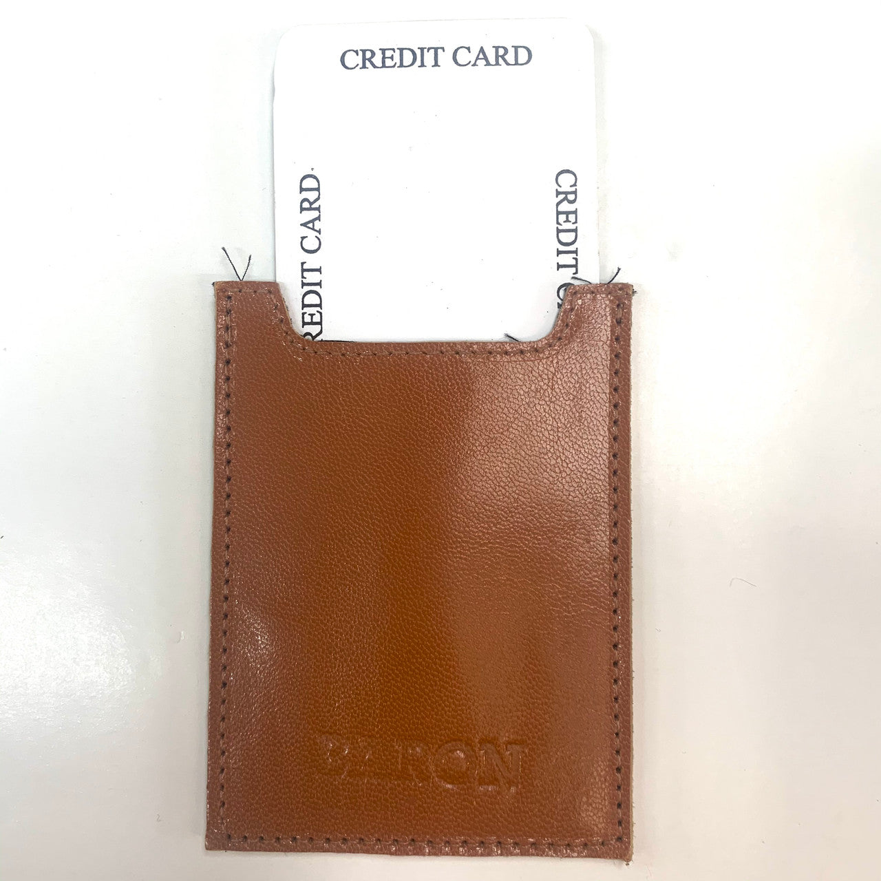 Radio frequency protected card holder with card inside.
