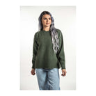 Split Hem Jumper - Moss