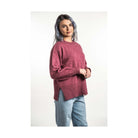 Split Hem Jumper - Rose